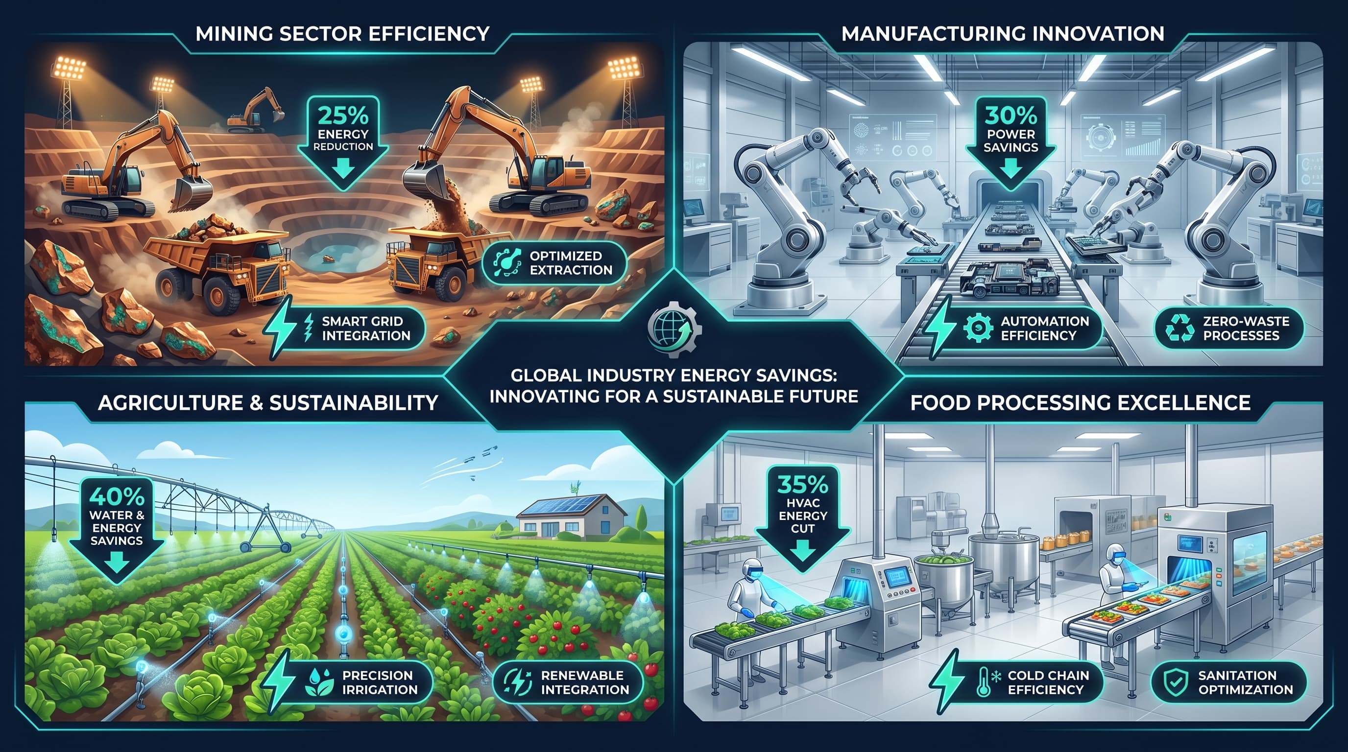 Industrias que más ahorran energía con ISO 50001 en Chile