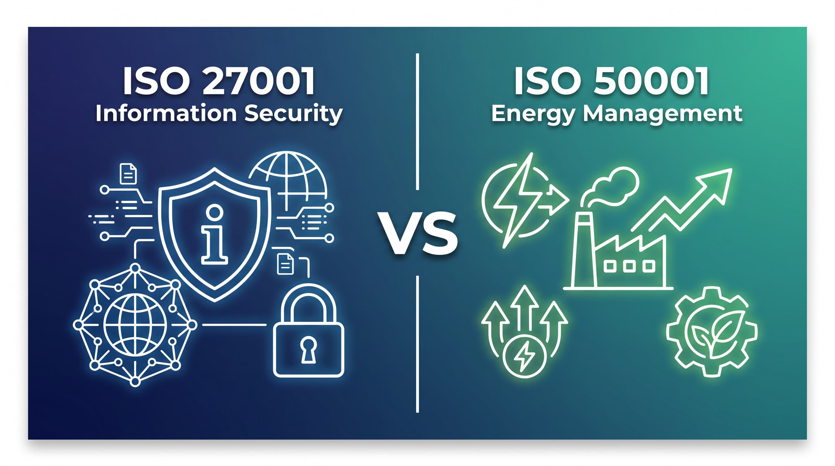 ISO 27001 vs ISO 50001: Diferencias, Cuál Necesitas e Implementación Conjunta